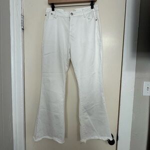 Elegant White Wide Leg Jeans for Women